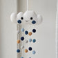Baby Mobile Häkelwolke blau