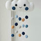Baby Mobile Häkelwolke blau