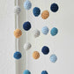 Baby Mobile Häkelwolke blau