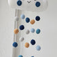Baby Mobile Häkelwolke blau