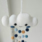 Baby Mobile Häkelwolke blau