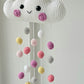 Baby Mobile Häkelwolke rosa