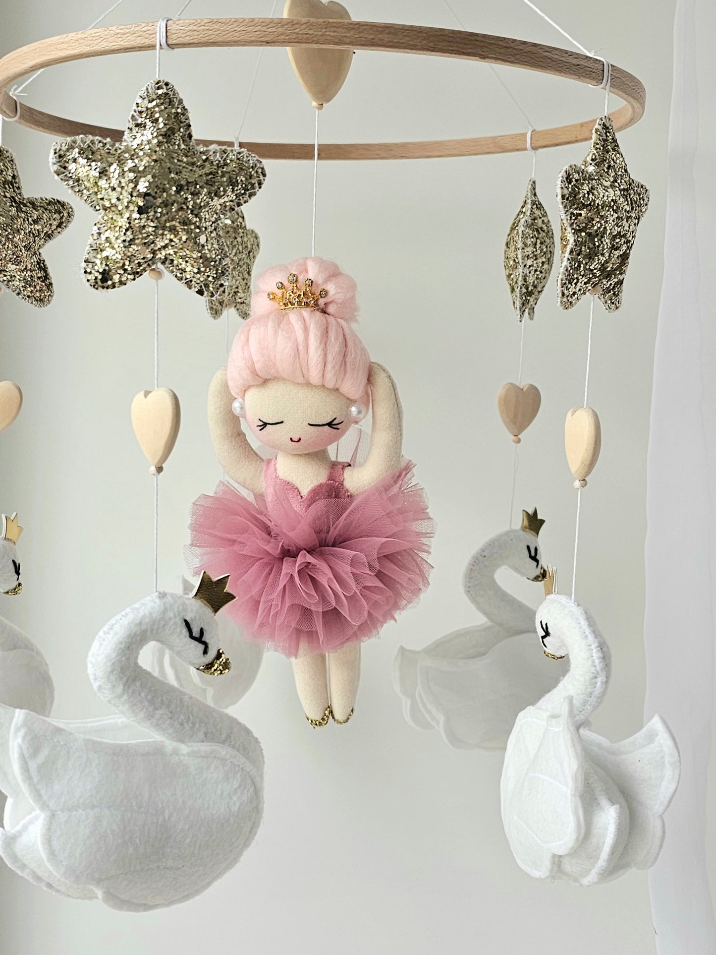 Baby Mobile Ballerina altrosa