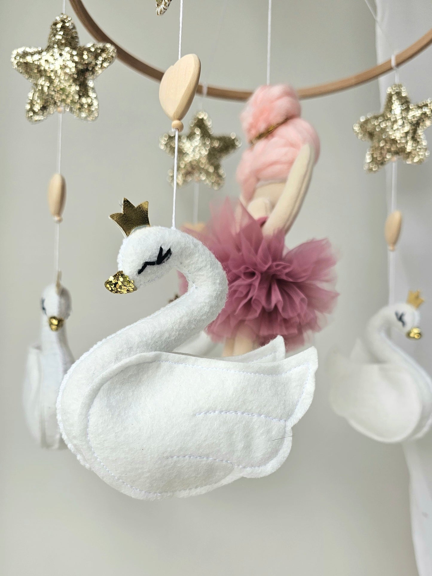 Baby Mobile Ballerina altrosa
