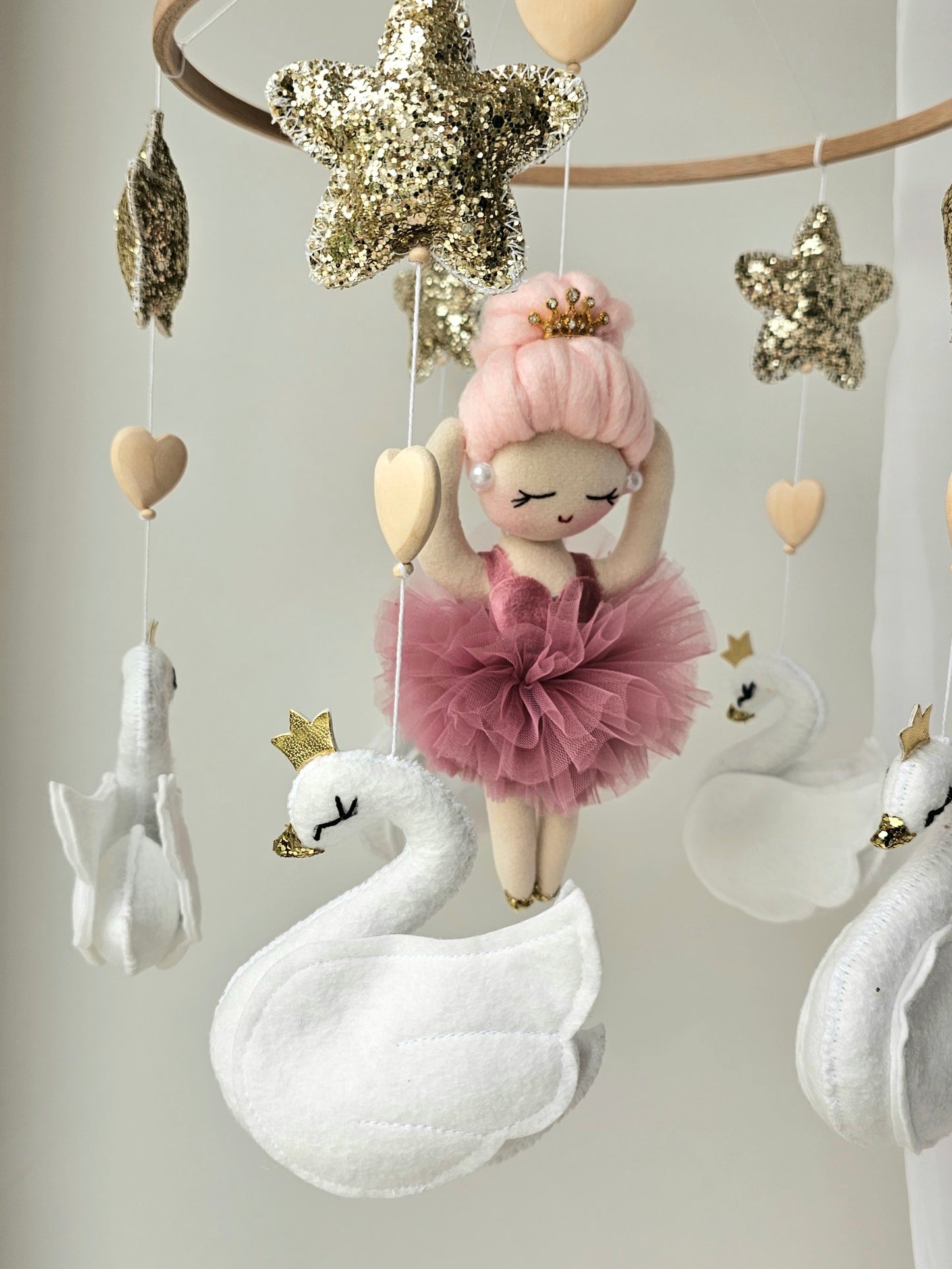 Baby Mobile Ballerina altrosa