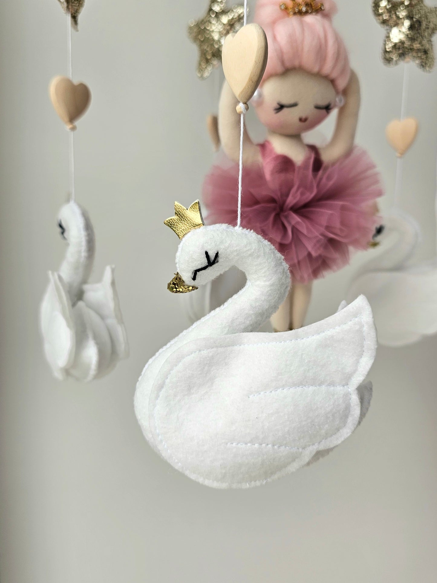 Baby Mobile Ballerina altrosa