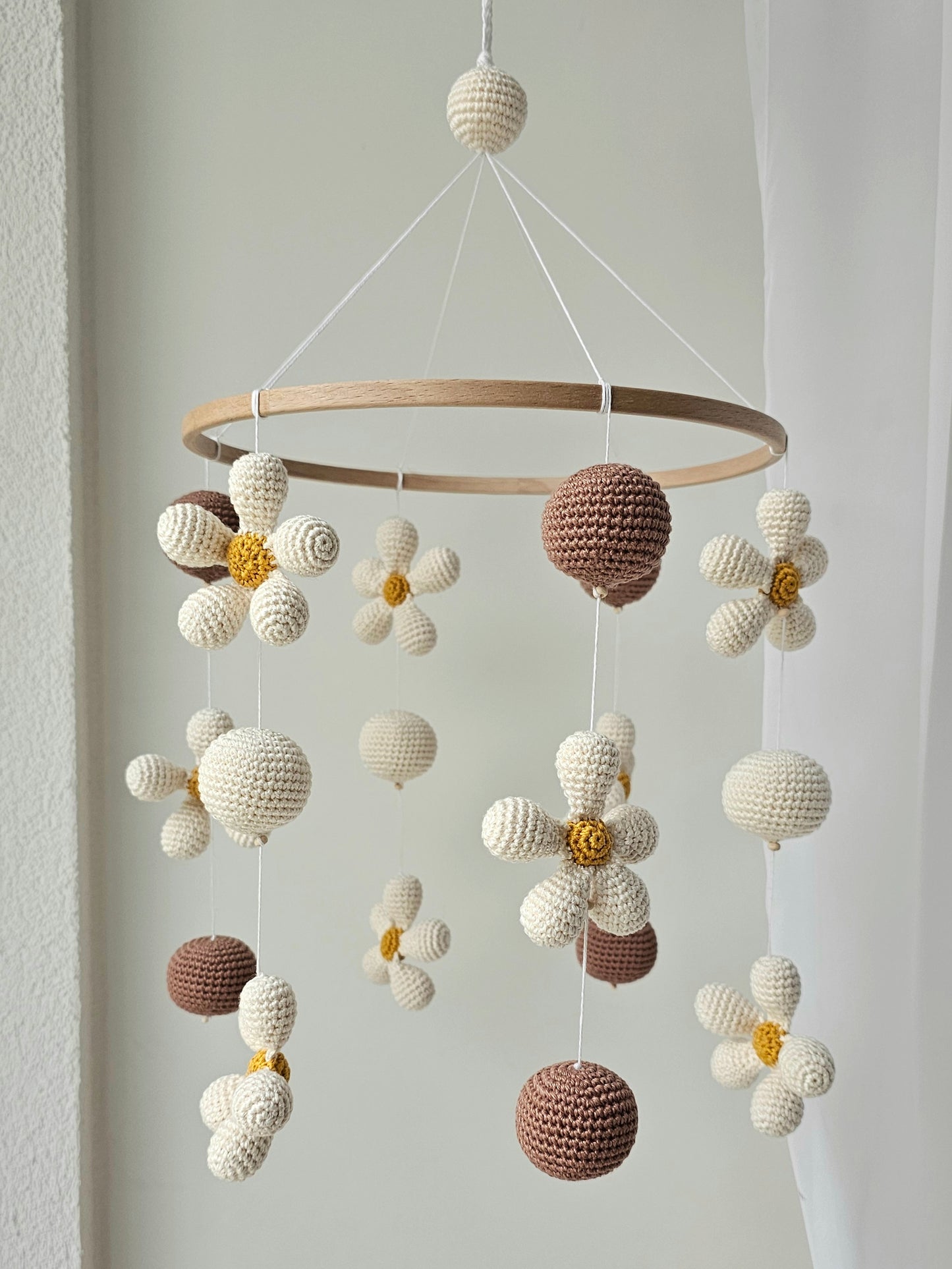 Baby Mobile Flower Power beige