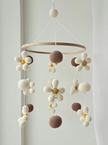 Baby Mobile Flower Power beige