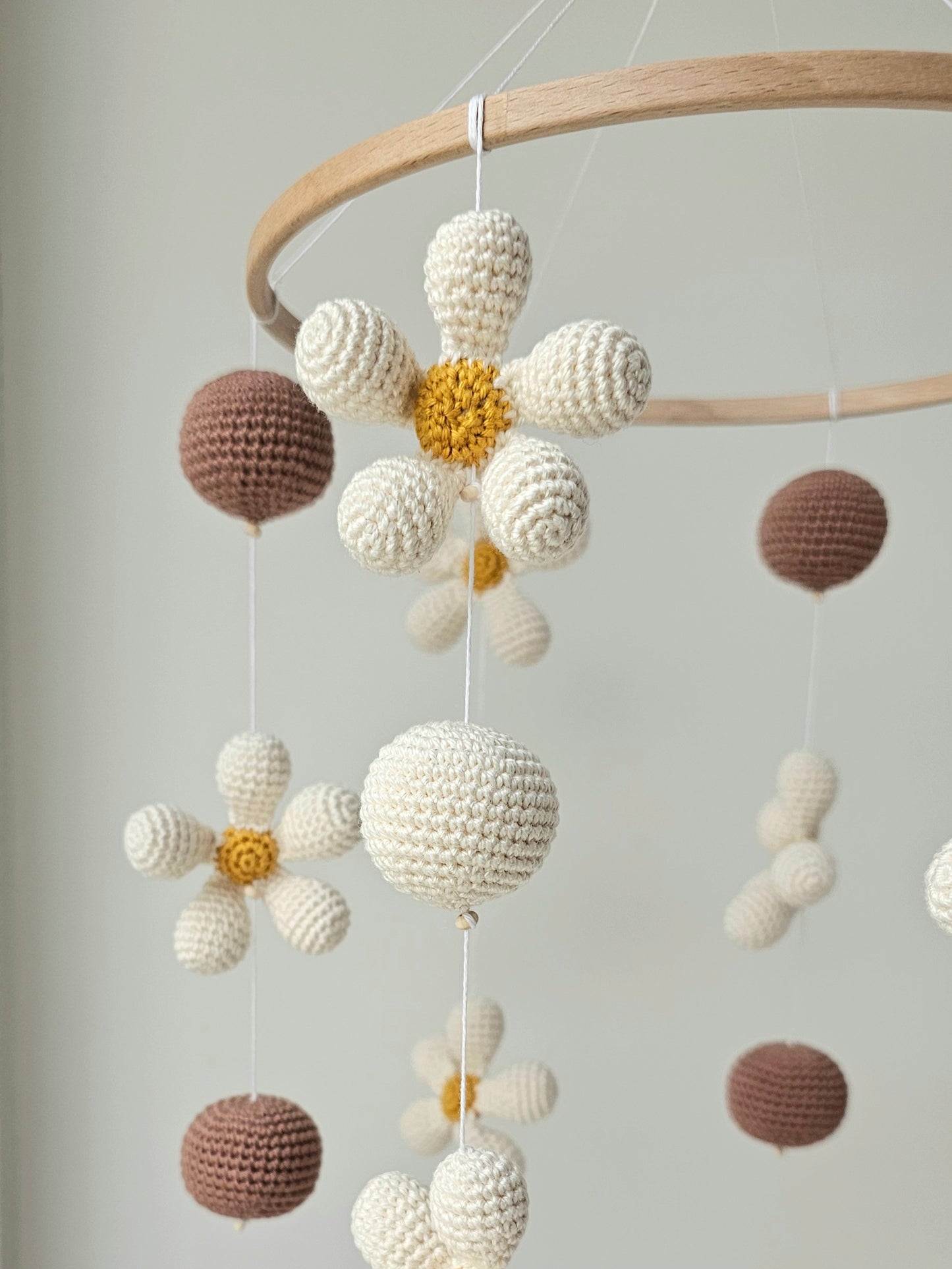 Baby Mobile Flower Power beige
