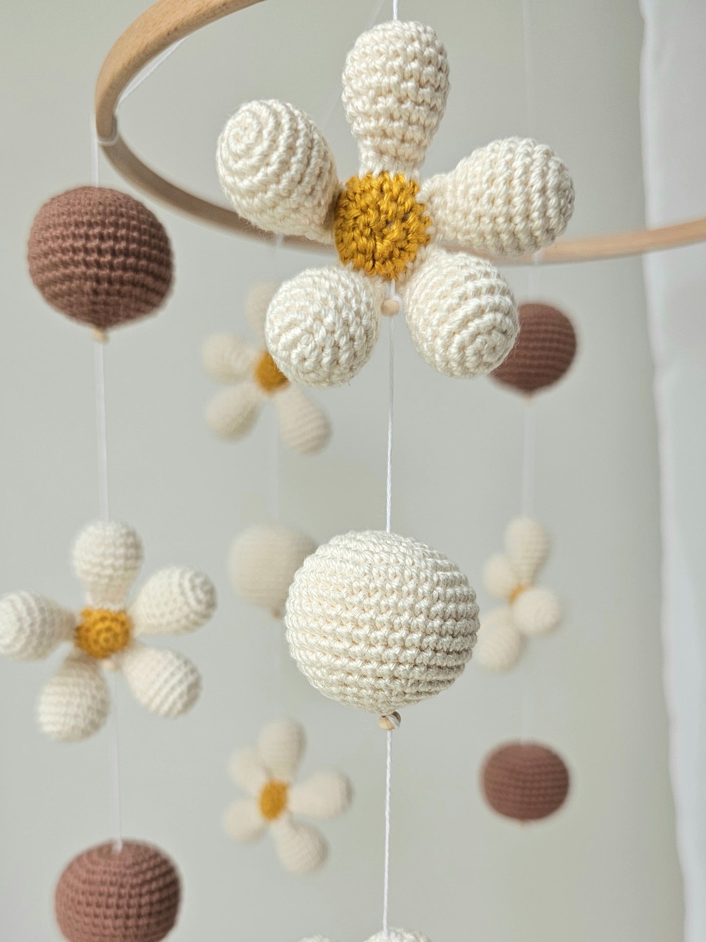 Baby Mobile Flower Power beige