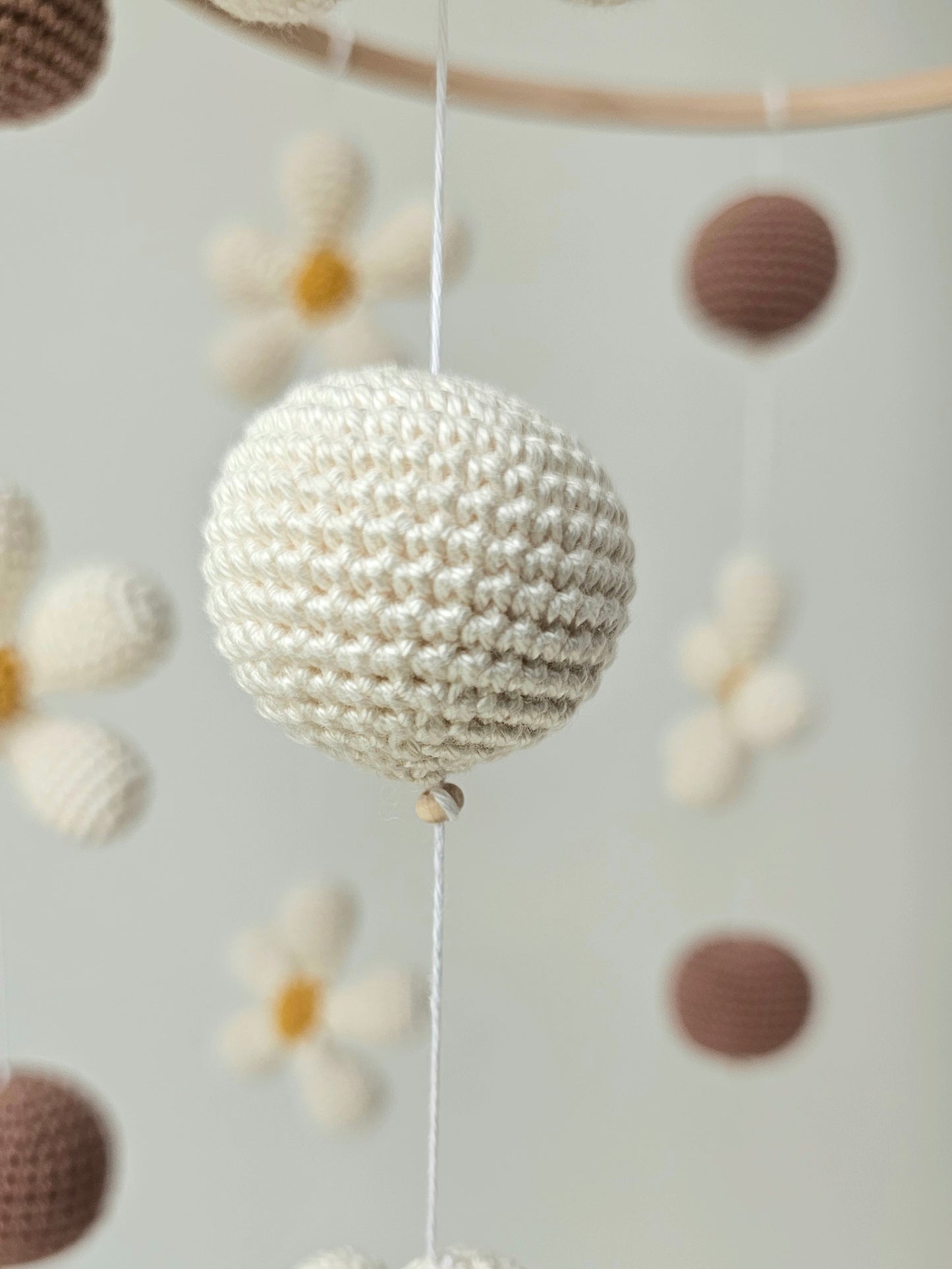 Baby Mobile Flower Power beige