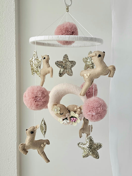 Baby Mobile Bambi rosa