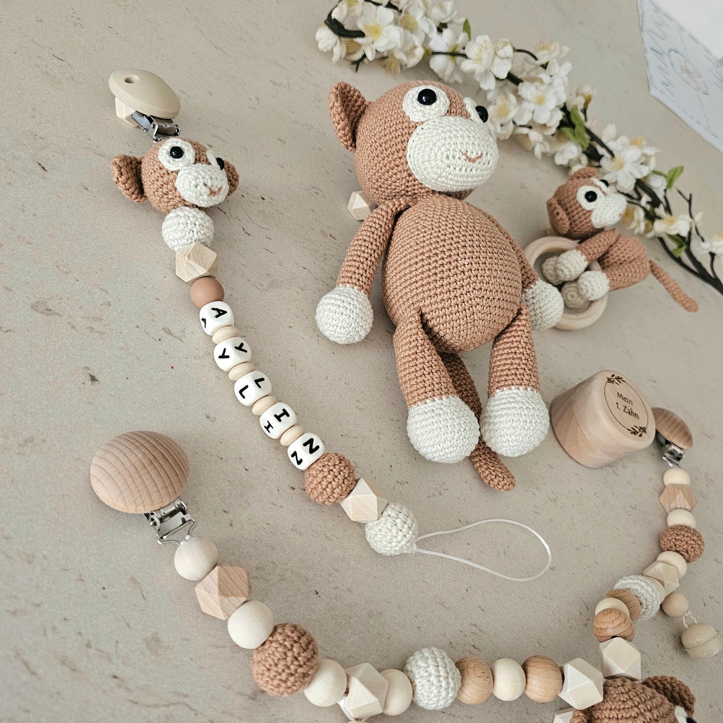 XXL Set Crochet Liebe Äffchen