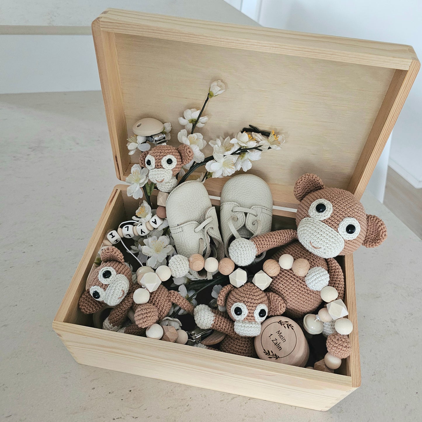 Ultra Set Äffchen mit Erinnerungsbox personalisiert