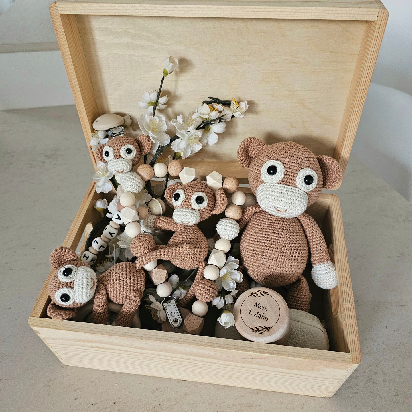 Ultra Set Äffchen mit Erinnerungsbox personalisiert