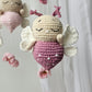 Baby Mobile Schmetterling Blumen Traum rosa