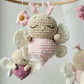 Baby Mobile Schmetterling Blumen Traum rosa