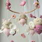 Baby Mobile Schmetterling Blumen Traum rosa