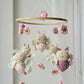 Baby Mobile Schmetterling Blumen Traum rosa