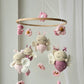 Baby Mobile Schmetterling Blumen Traum rosa