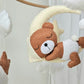 Baby Mobile Bärchen mit Mütze hellgelb