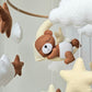 Baby Mobile Bärchen mit Mütze hellgelb