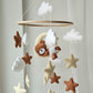 Baby Mobile Bärchen mit Mütze hellgelb
