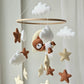 Baby Mobile Bärchen mit Mütze hellgelb
