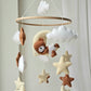 Baby Mobile Bärchen mit Mütze hellgelb