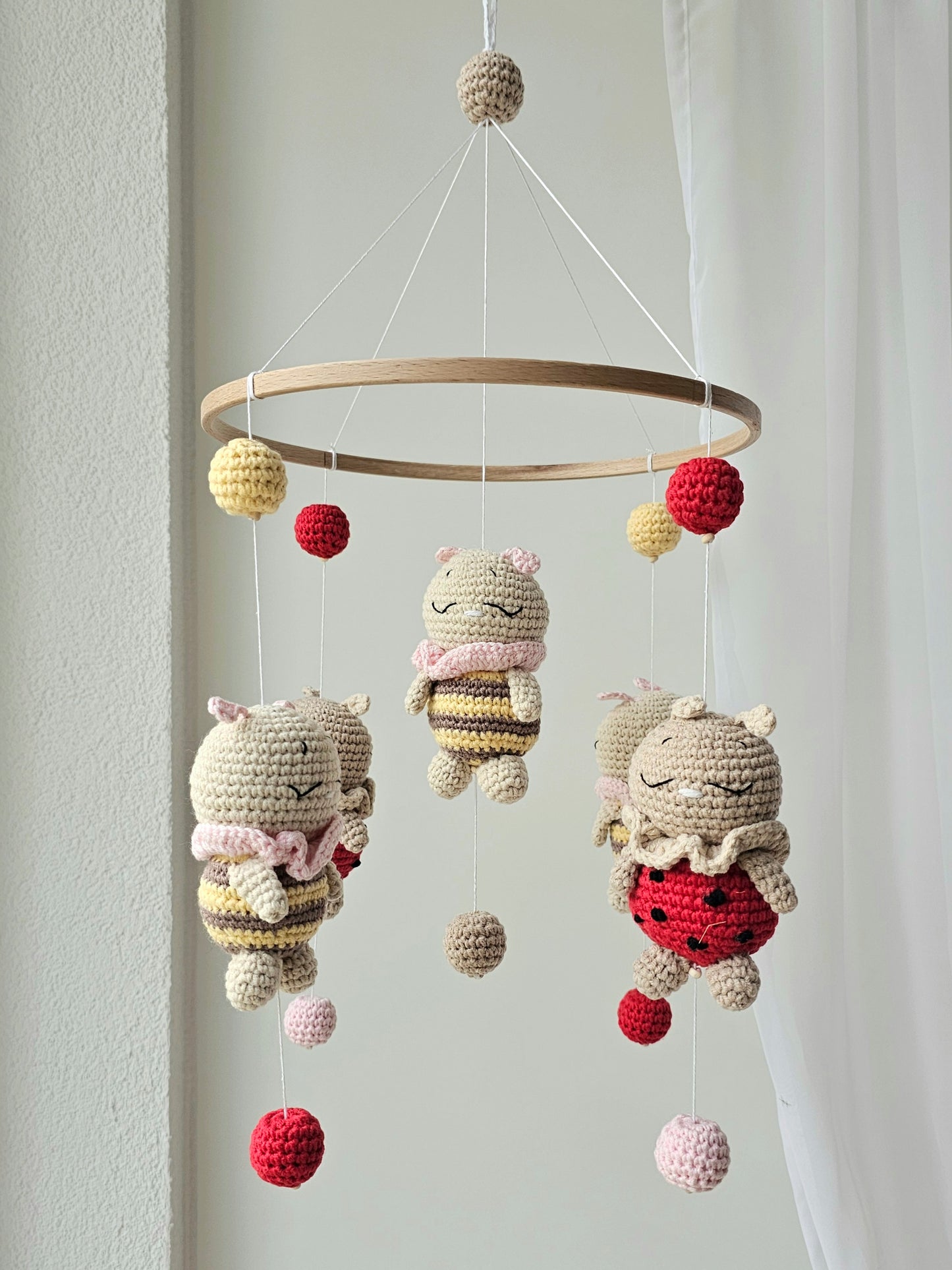 Baby Mobile Bienchen und Marienkäfer
