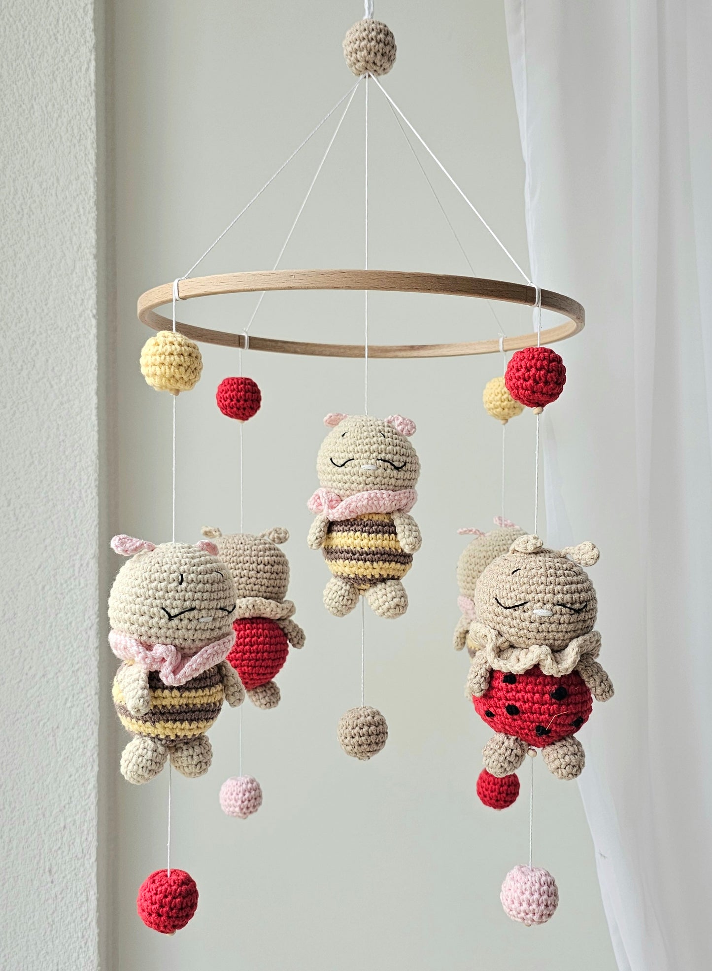 Baby Mobile Bienchen und Marienkäfer