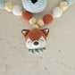 Kinderwagenkette Basic Fuchs rost, weiss, türkis