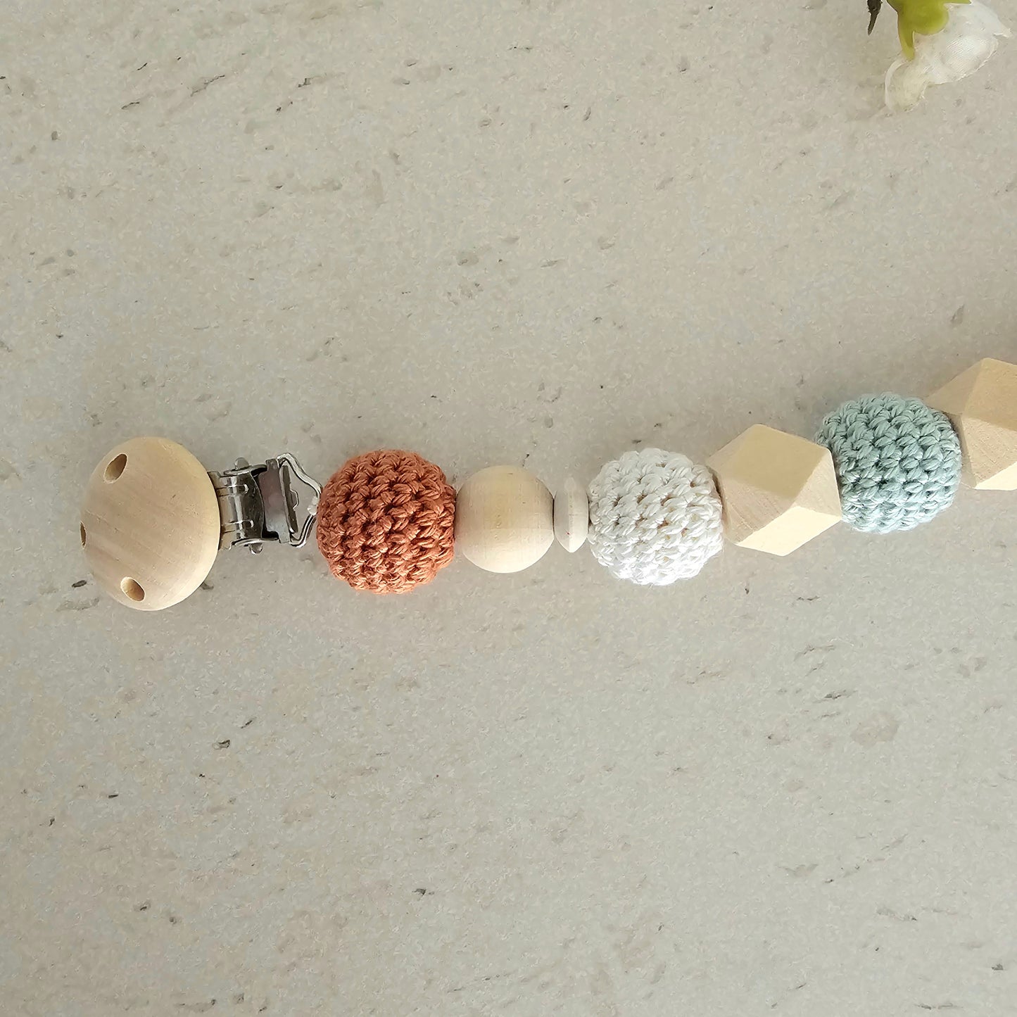 Kinderwagenkette Basic Fuchs rost, weiss, türkis