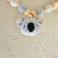 Kinderwagenkette Basic Koala grau/schwarz