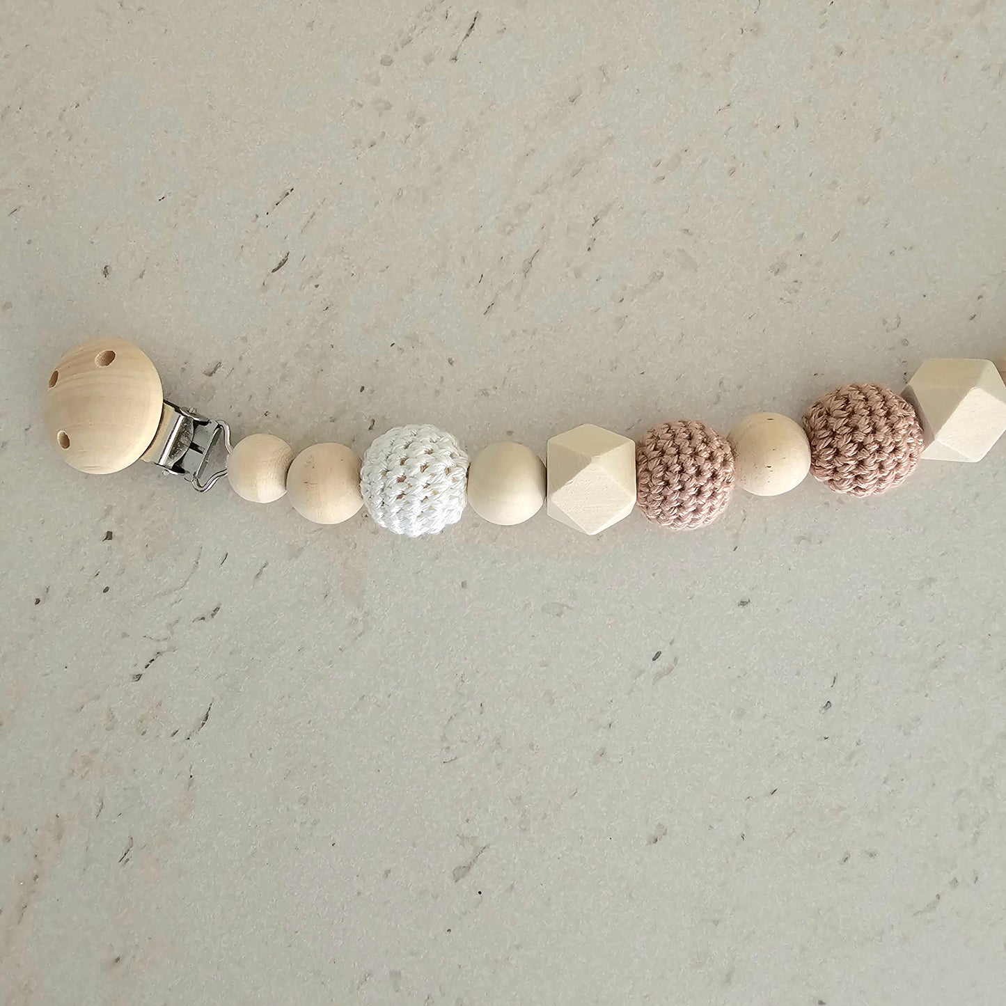 Kinderwagenkette Basic Giräffchen braun/beige