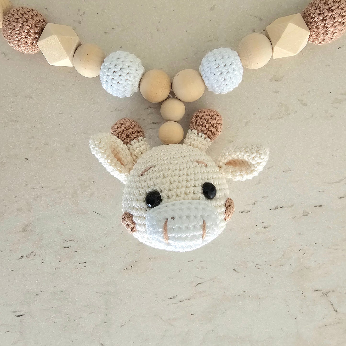 Kinderwagenkette Basic Giräffchen braun/beige