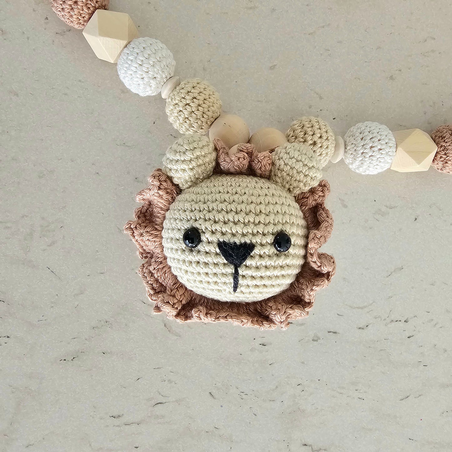 Kinderwagenkette Basic Löwe braun/beige