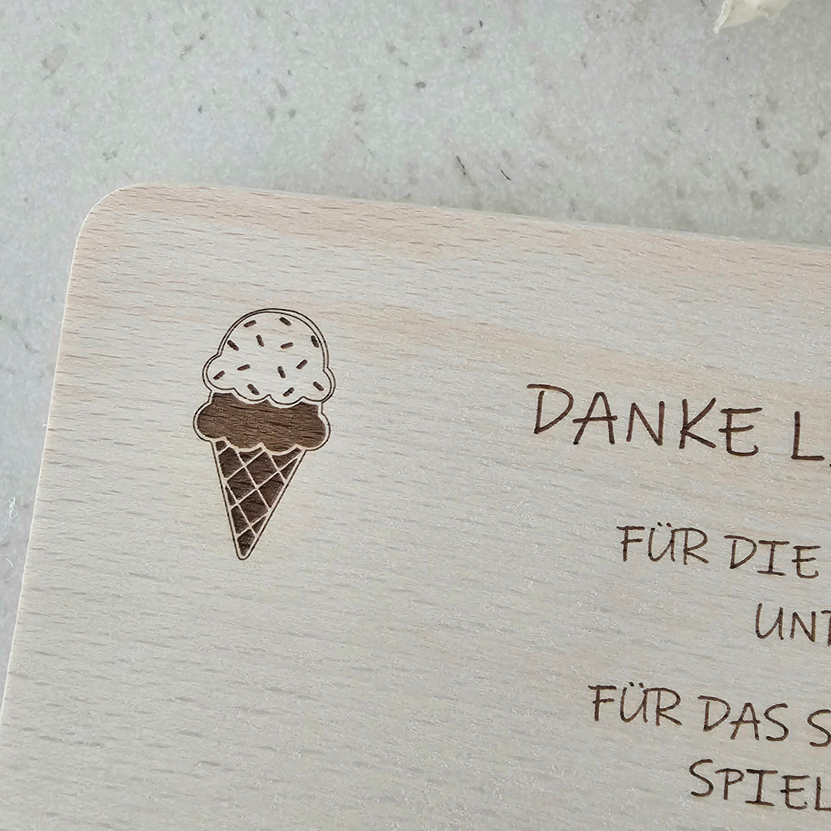 Frühstücksbrett Danke Lehrperson
