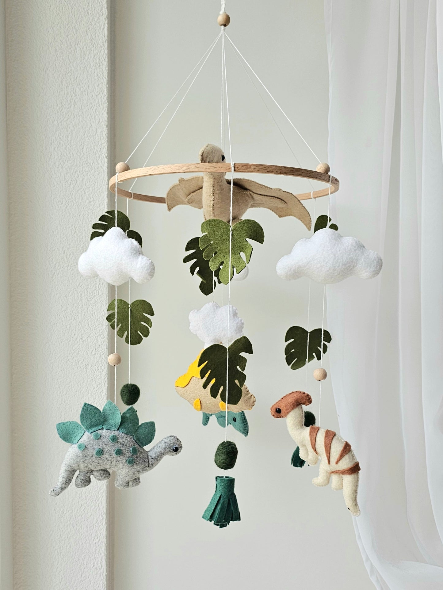 Baby Mobile Dinosaurier mit Vulkan