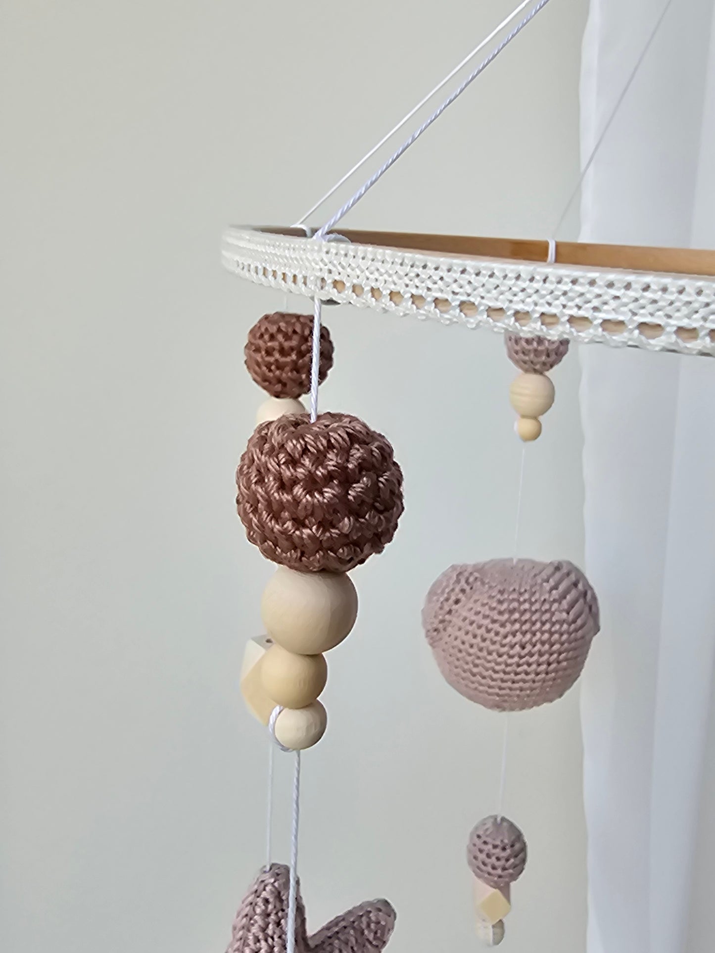 Baby Mobile Häkelliebe Bärchen beige