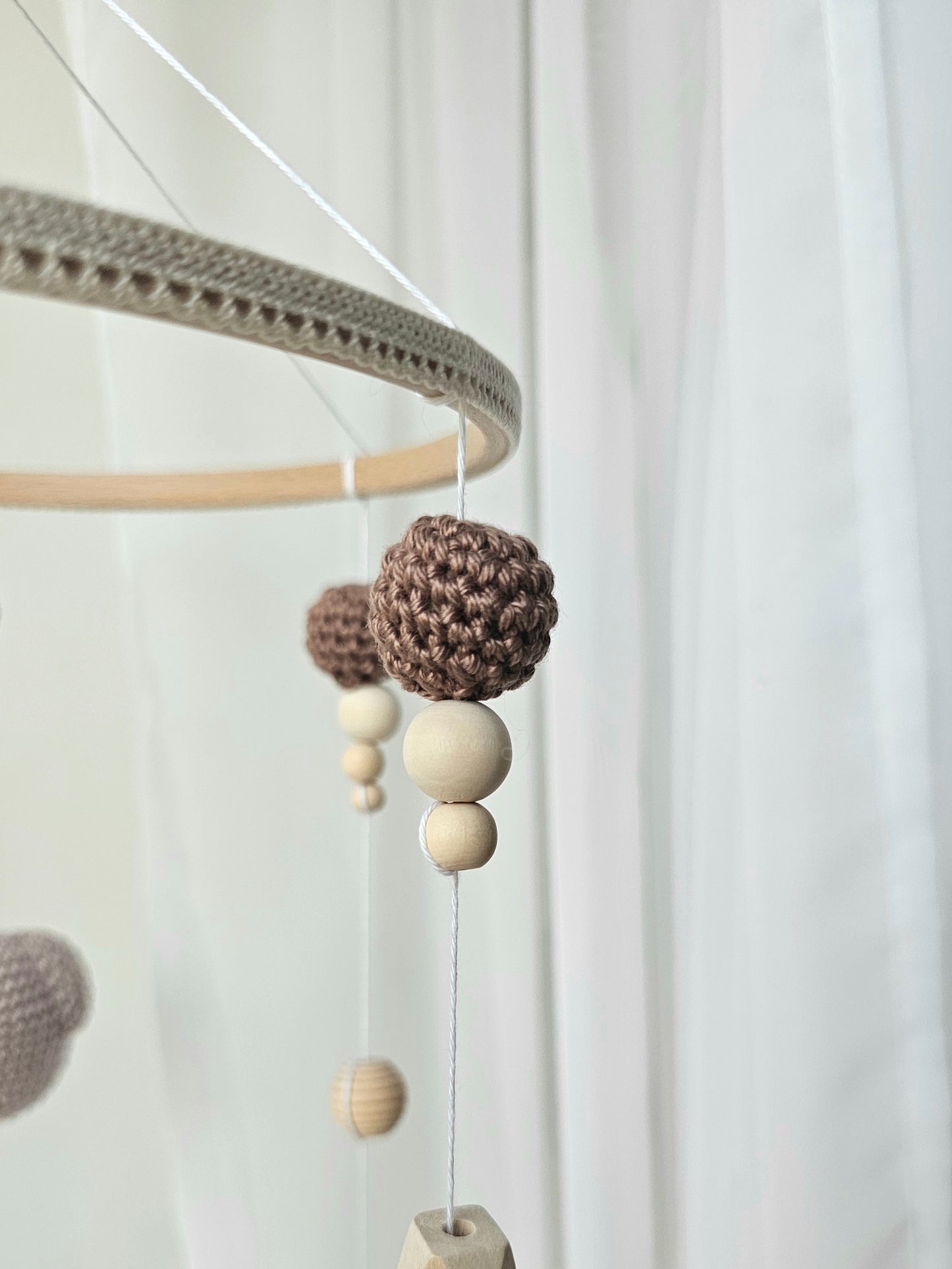 Baby Mobile Häkelliebe Bärchen beige