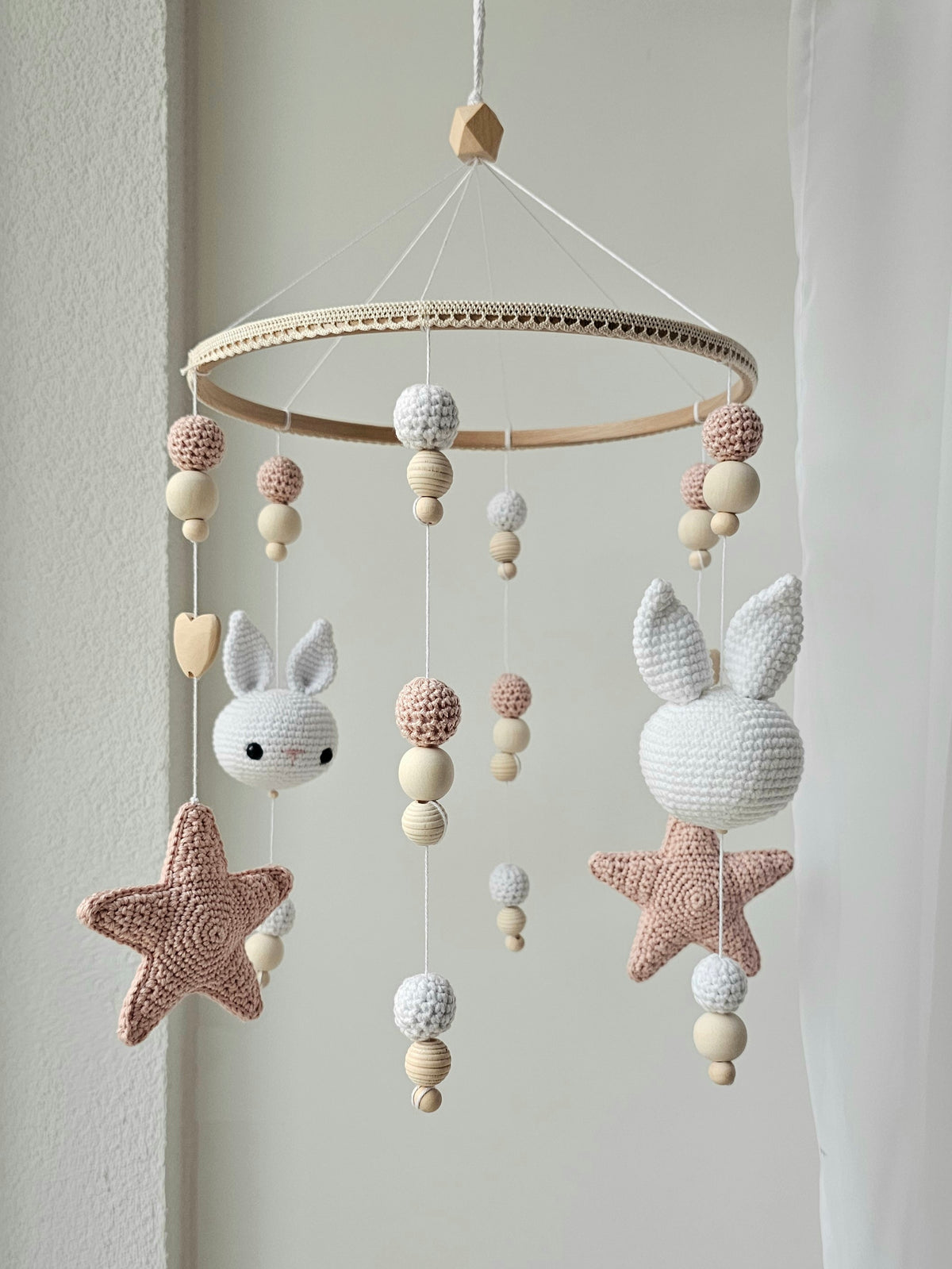 Baby Mobile Häkelliebe Häschen