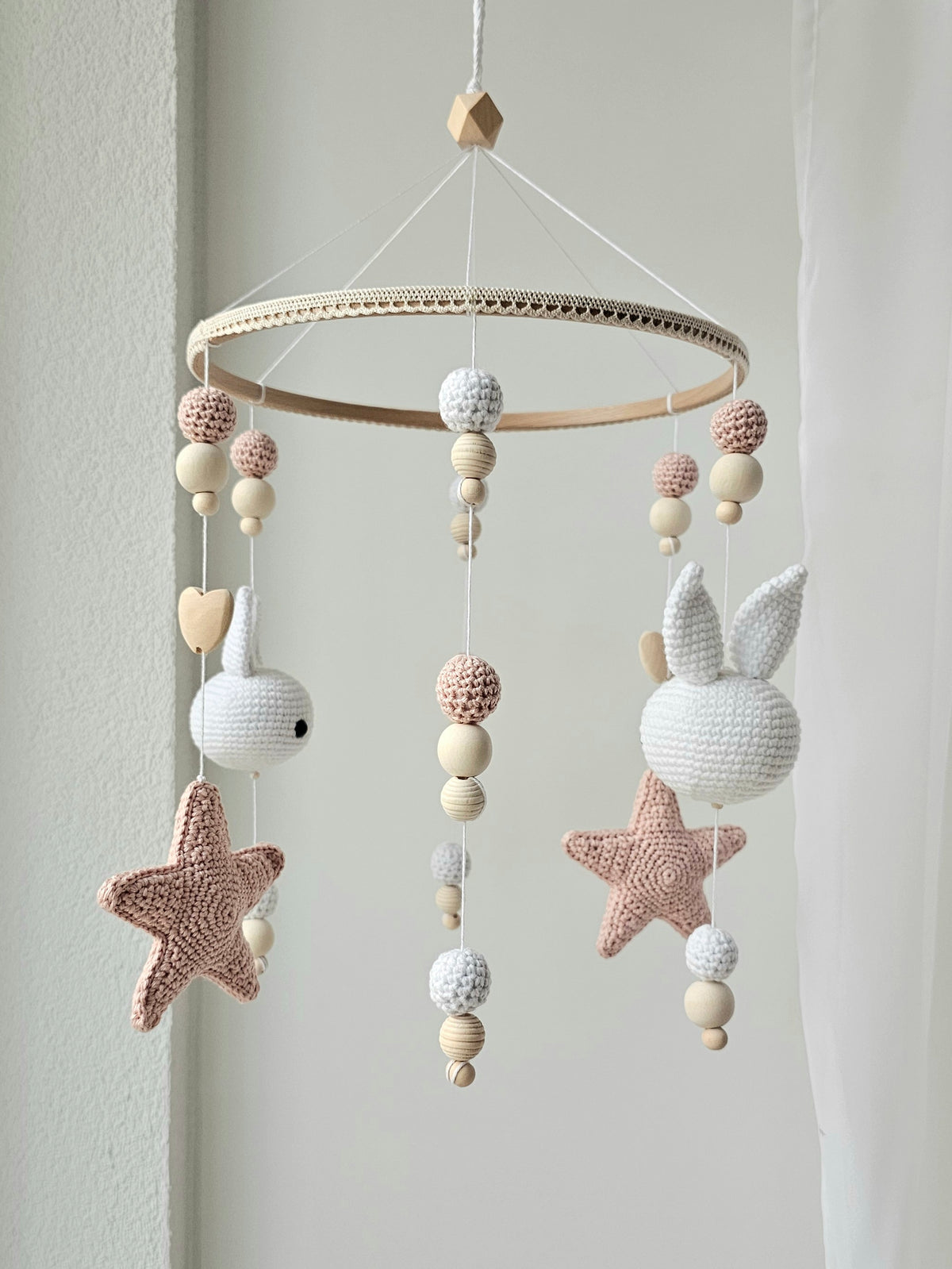 Baby Mobile Häkelliebe Häschen