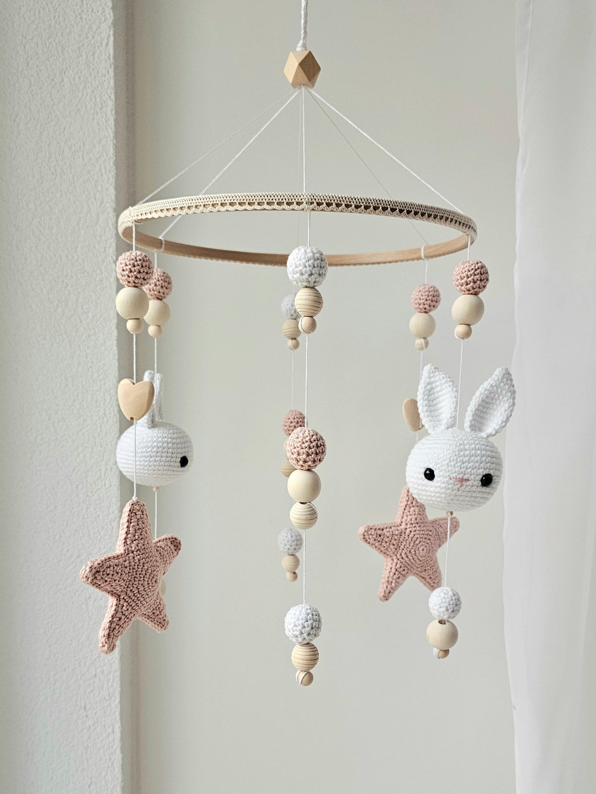 Baby Mobile Häkelliebe Häschen