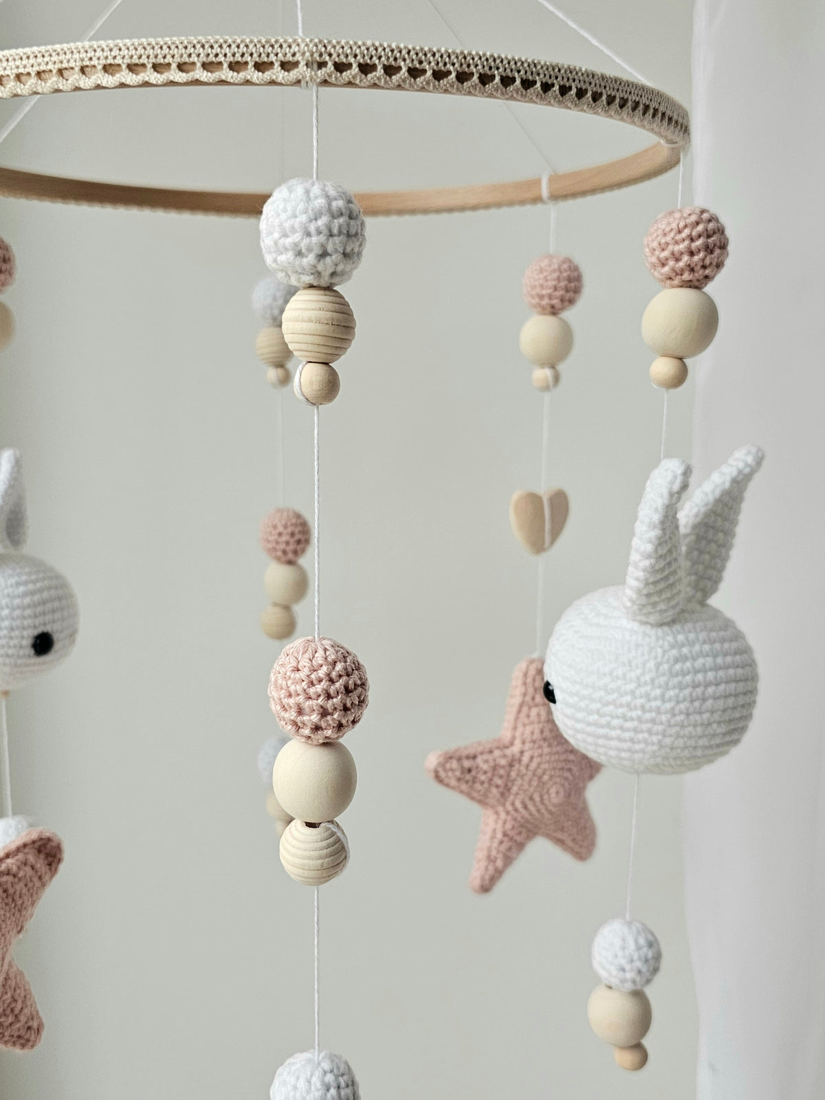 Baby Mobile Häkelliebe Häschen