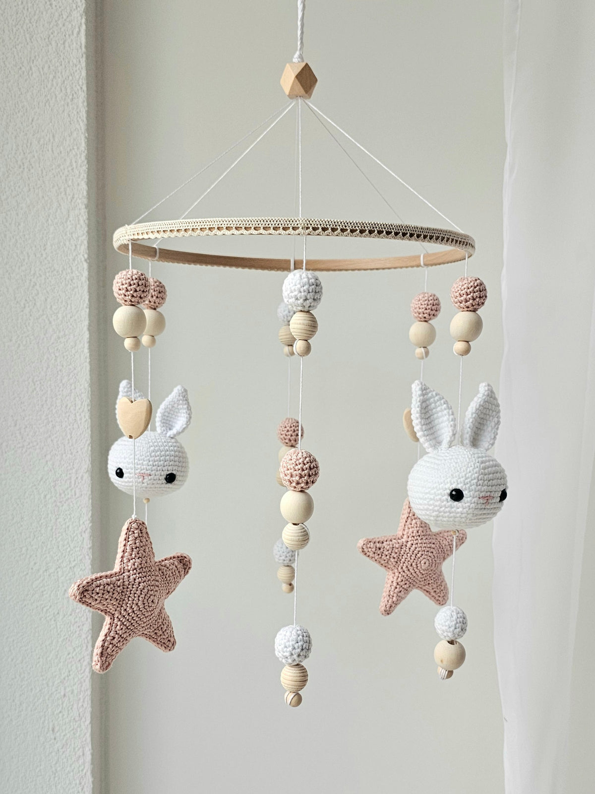 Baby Mobile Häkelliebe Häschen