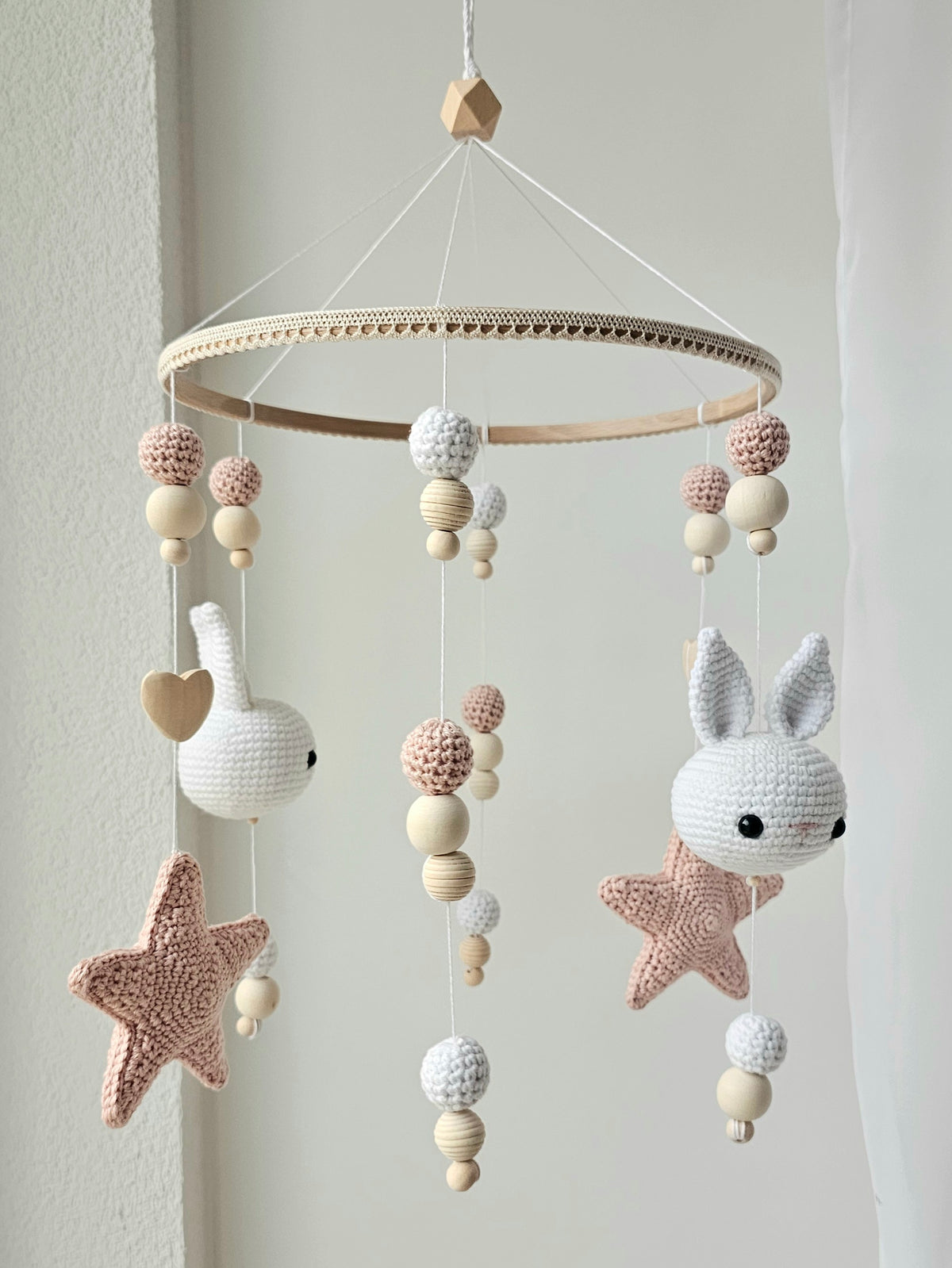 Baby Mobile Häkelliebe Häschen