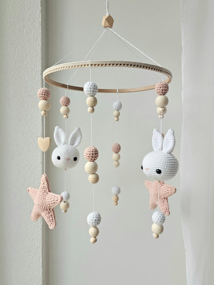 Baby Mobile Häkelliebe Häschen