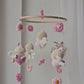 Baby Mobile Schmetterling Blumen Traum rosa