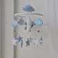 Baby Mobile träumender Bär blau, grau